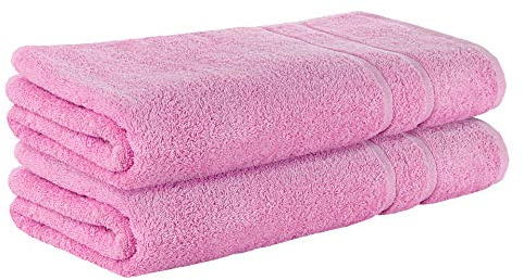 StickandShine 2er SET Premium Frottee Saunatuch 80x200 cm in rosa in 500g/m² aus 100% Baumwolle