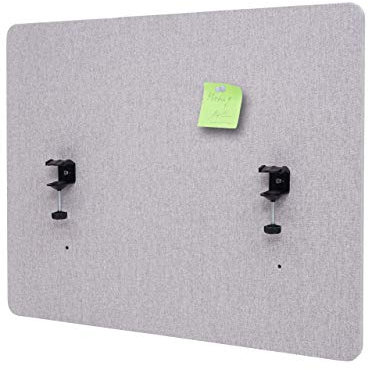 Paroi de séparation acoustique HWC-G75 tissu 75x60cm gris