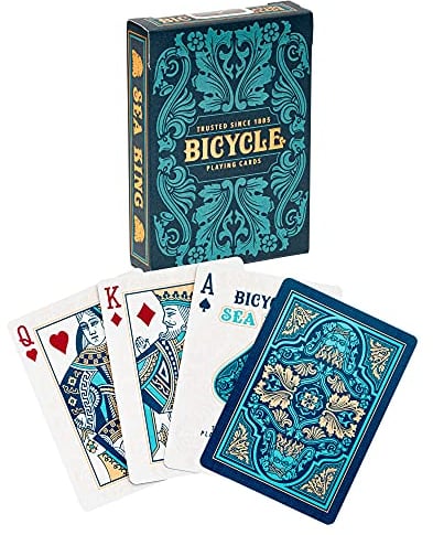 Bicycle Creatives Spielkarten – Bicycle Sea King/ Hochwertiges Design Kartenspiel/ Für Sammler und Design-Fans/ Edles Kartendeck mit Ornamenten/ Geschenkidee