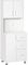 HOMCOM Modern Kitchen Cupboard with Storage Cabinets, 3 Drawers and Open Countertop for Living Room, White