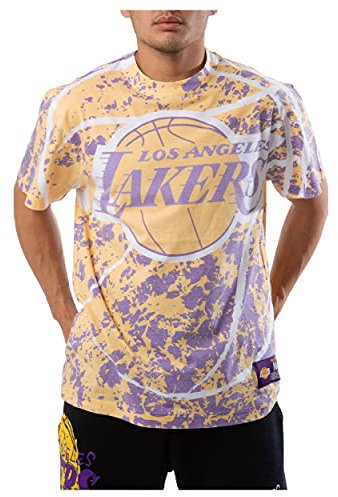 Mitchell & Ness NBA Jumbotron T-Shirt (LA Lakers, Light Gold, L)