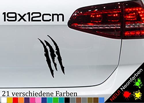 Kratzer Aufkleber Bestie Krallen Pflaster Delle Sticker JDM FUN Auto Car 19x12cm in 21 Farben