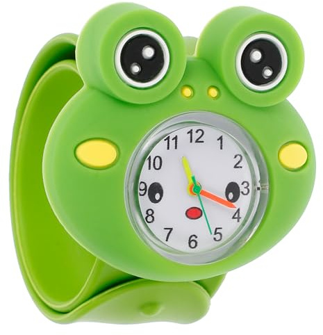 Hemobllo Slap Armbanduhr Für Kinder Mit Cartoon Frosch Design Quarzuhr Analog Armband Uhr Aus Weichem Material Praktisch Für Jungen Und Mädchen Einfaches Ablesen Der Zeit