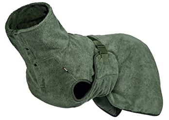 Rukka Pets Medea ECO Bademantel für Hunde Dunkel Olivgrün XS