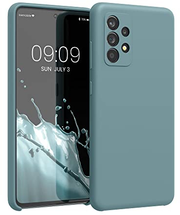kwmobile Hülle kompatibel mit Samsung Galaxy A52 / A52 5G / A52s 5G Hülle - Silikon Handy Case - Handyhülle weiche Oberfläche - kabelloses Laden - Arctic Night