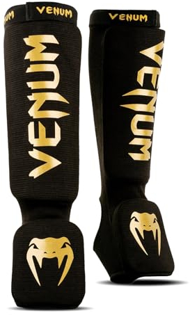 Venum, Kontact Schienbeinschützer, Herren, XL, Schwarz/Gold