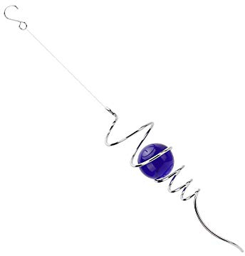 Alvinlite Windspiel aus Metall, Spirale, runde Kugel, Windspiel zum Aufhängen, Windglocken-Dekoration für Gartenzaun im Freien