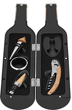 Ensemble d'accessoires pour Le vin en Forme de Bouteille de vin, Boîte à Bouteille de Vin 6 Pièces, Ensemble d'ouvre vin Comprend Tire-Bouchon à vin, Décoration de sol, maison et bureau