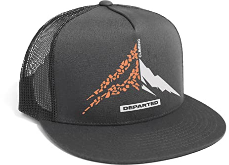 DEPARTED Herren Mesh Trucker Hat mit Print/Motiv - Snapback Cap - No. 79, Dark Grey