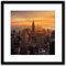 Rahmenbild New York City Empire State Building 50 x 50 cm | Empire State Building, der ikonische Wolkenkratzer im Herzen Manhattans empfängt jährlich 4 Millionen Besucher | Urban Lifestyle | Home Deko