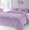 Night Zone Teddy Bear Fleece Long Fur Cuddles Alaska Luxury Duvet Cover Set Warm Cosy Soft Teddy Bedding Set (Lilac, Single)