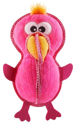 Outward Hound Xtreme Seamz Flamingo Squeaky Durable Dog Toy