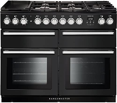 Rangemaster Nexus SE NEXSE110DFFCB/C 110cm wide Dual Fuel Range Cooker with Gas Hob - Charcoal Black - A/A/A Rated