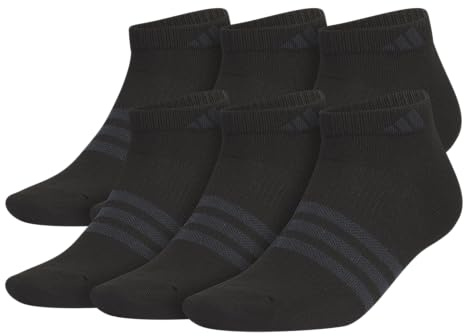 adidas Superlite 3.0 Low Cut Socks lightweight breathable with targeted padding and arch compression (6-Pair)