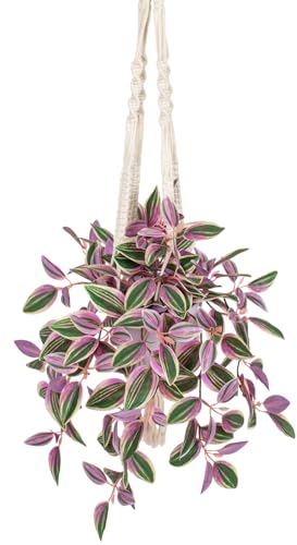 Planta artificial colgante plantas decorativas en maceta, plantas colgantes artificiales, decoración moderna para el hogar, oficina, baño, cocina e interior, dormitorio, oficina, alféizar de ventana,
