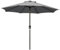 Ombrellone Da Giardino Spiaggia Air-Vent Antivento Portatile Mare Protezione Anti UV Parasole A Manovella Per Esterni Terrazza Balcone Poliestere Impermeabile Inclinabile in Alluminio 2.7 M (Grigio)
