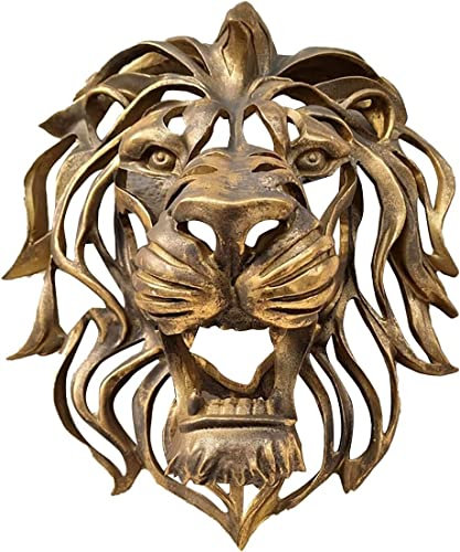 Löwenkopf-Wandkunst, Großer Löwenkopf Wandkunstskulptur, Löwenkopf Kreative Wandbehang, Wanddeko aus Harz, Löwenkopf Wandkunst, Löwenkopf Wand Dekoration, Tier Wanddekoration, Wohnaccessoires