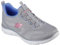 Skechers Damen Summits New Nature, Grey Knit Neon Pink Purple Trim, 38 EU