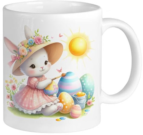 GRAZDesign Hase Tasse Ostern Osterhase Ostergeschenk Kinder Jugendliche Oma & Opa Kaffeebecher Keramik 330ml