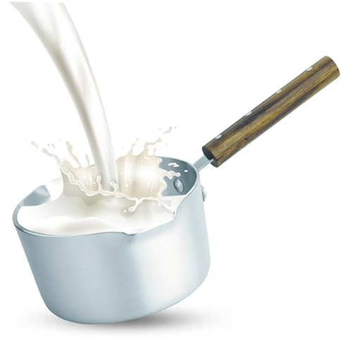 Kitchen King - Pentola per latte in alluminio, pentola per salse, per fornelli a gas ed elettrici, multiuso, padella da cucina sicura, senza PFOA (18 cm)