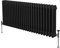 Radiador Tradicional Horizontal de 3 Columnas 600mm x 1192mm | Negro | Acero | Montado en pared | Kit de fijación y soportes + Cepillo de limpieza GRATIS | Calefacción estufa calefactor