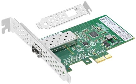 Bucaoz Single Port SFP Gigabit Ethernet Network Card,with Intel I210 Chip PCIe X1 Adapter LAN INC Card Controller Support Windows Server/Linux/VMware