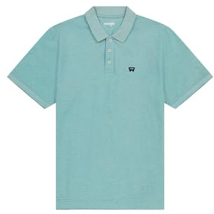 Wrangler Herren Refined Polo Shirt, Teal, XL EU