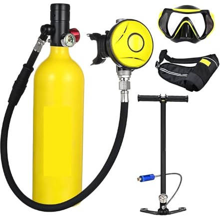 LZDOYY Plongée sous-Marine, équipement de plongée sous-Marine 1L Mini Bouteille de plongée sous-Marine Dispositif de Respiration sous-Marine Ensemble de plongée en apnée Portable réservoir,A