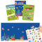 3 Stück Wasserdichte Stickerbuch, Wiederverwendbare Sticker, Vielzahl von Sticker Tiere, Aufkleber Kinder, Leichte Abzieh und Klebehaftung auf Glatten Oberflächen (A)