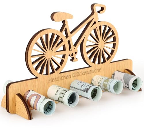 Lemicin Fahrrad Geschenk Geburtstag Geldgeschenk - Nichts Geburtstagsgeschenk aus Holz Ich Wünsche Mir Fahrrad deko Originelle Geschenke für Männer Herren Schwiegermutter Frauen
