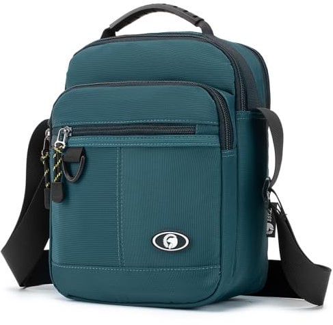 SPAHER Umhängetasche Herren Leicht Geschäft Herrentasche Zum Umhängen Wasserdichte Umhänge Handgelenktasche Schultertasche Männer für IPad die Outdoor-Täglichen Gebrauch Blau
