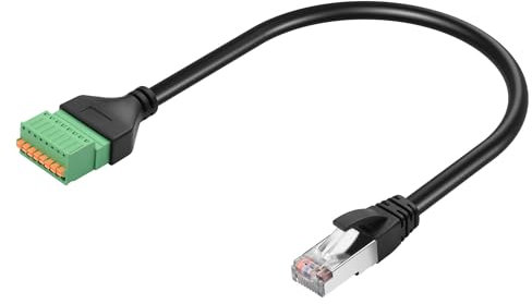 GINTOOYUN Cavo a morsetto crimpato RJ45 a 8 poli Cat5 Quick Crimping Spring Ethernet RJ45 8P8C maschio a 8 poli terminale rimovibile senza saldatura cavo Ethernet per laptop (13,07 pollici)