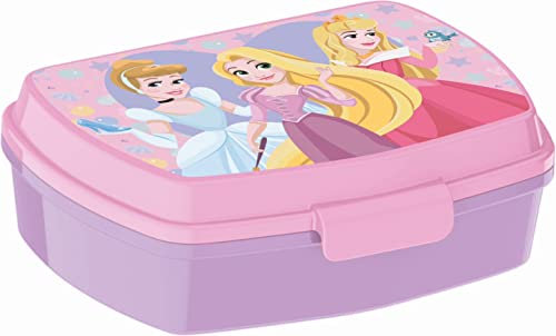 ALMACENESADAN;5463; Pack vuelta al cole y regalo; compuesto por fiambrera-Sandwichera rectangular multicolor, producto reutilizable, sin BPA (princesas)