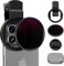52mm Variabler ND2-ND400 Filter mit verbessertem Handy-Clip, Neutraldichte-Filterlinse für iPhone 16/15/14/13 Pro Max Samsung Moto Google TCL, HD doppelseitiges, mehrfach beschichtetes Glas