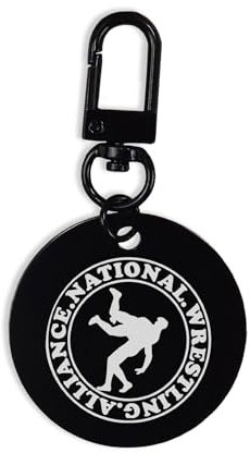 National Wrestling Alliance, portachiavi, con moschettone, targhetta identificativa, cerchio, spilla, Nero , Taglia unica
