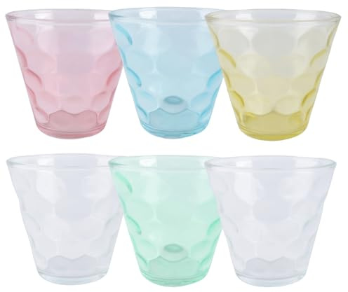 Henrrida Pint Gläser Set mit 6 Trinkgläsern 255 ml (9 oz) Pebble Whiskey Cocktailgläser, klare Gläser zum Trinken, perfekt für Familie, Party, Küche, spülmaschinenfest