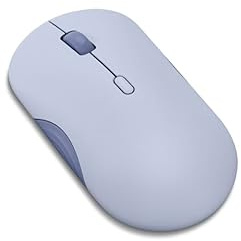 Lenovo 350 Wireless Bluetooth Mouse, Silent Click, 3 Level DPI (1000, 1600, 2400), 36 Month Battery Life, 2 Device Paring, Meta Grape