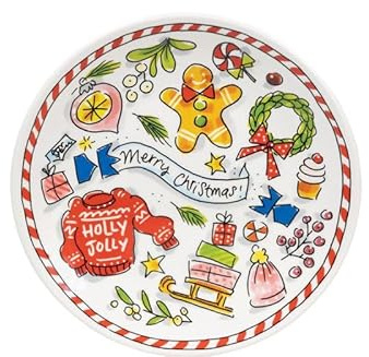 Blond Amsterdam Kuchenteller Holly Jolly, 18cm | Keramik, Holly Jolly Design, Für Gebäck & Kuchen, Mikrowellengeeignet, Handwäsche empfohlen