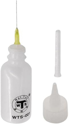 Needle Tip Applicator Bottle – Precision Quilling Tool Squeeze Container | Glue Dispensing Accessory | Oil Solvent Dropper Kit | Portable Liquid Applicator | Craft Electronics Repair Supply, Fine