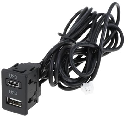 ECSiNG Cavo di prolunga per cruscotto auto, con doppia presa USB di tipo C, 145 cm, 4 pin, 6 pin, compatibile con navigazione Android
