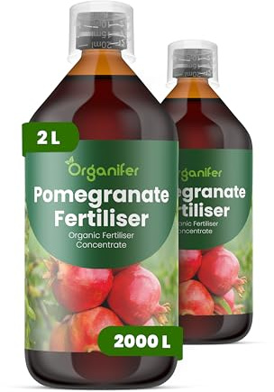 Fertilizzante Liquido Per Melograno - 2x1L - NPK 2-1-8 | Concime Per Frutti Abbondanti E Crescita Sana - Rafforza Radici E Produzione - Organifer