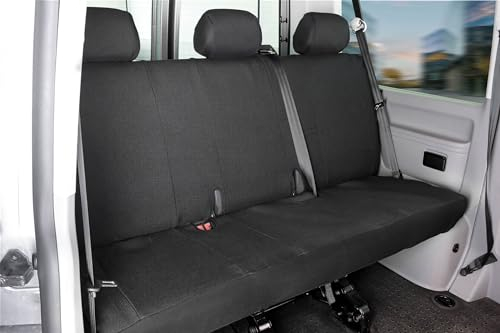 WALSER Passform Auto-Sitzbezug, Transporter-Schonbezug Stoff kompatibel mit VW T5, 3er Bankbezug