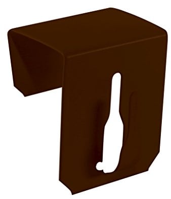 Dekohaken24-4x Fensterhaken Dekohaken Fensterklipp für Fensterdekoration wie Lichterketten, Weihnachtssterne, Bilder uvm., verschiedene Größen und Farben (braun, Klemmbereich: 15-20 mm)