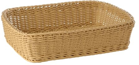 APS 50710 Korb PROFI LINE, 40 x 30 cm, Höhe 10 cm, Polypropylen, Bäcker-Maß, beige