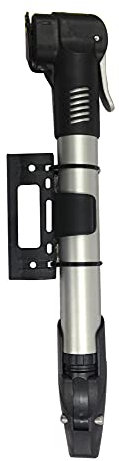 Streetwize - Dual Headed With Lock, Mini Bicycle Pump | Presta Valve | Schrader Valve Pump | With Mounting Bracket | 70psi | Non Slip Grip Handle (SWCA12)