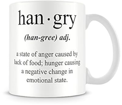 Tasse / Trinkbecher, Aufschrift: „Hangry“