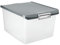 TATAY 1150022 Caja de Almacenamiento Multiusos con Tapa, 35 l de Capacidad, Plástico Polipropileno Libre de BPA, Gris, 37,7 x 47,5 x 26 cm