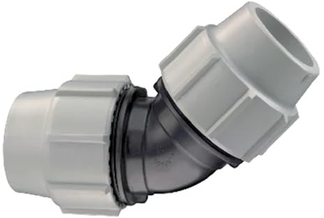Plasson 331-7060-32 Gomito a 45° 32mm per Tubi in polietilene, Multicolore