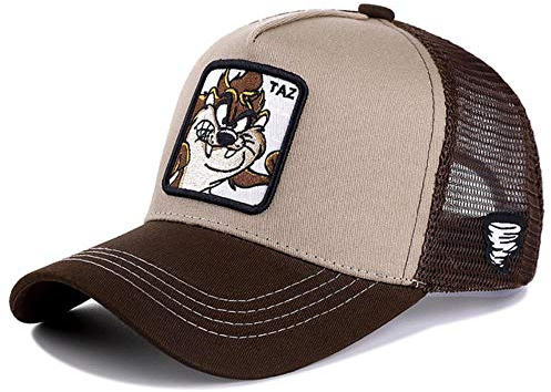 Anime Cap Baumwolle Baseball Cap Männer Frauen Hip Hop Papa Mesh Trucker, Taz Khaki