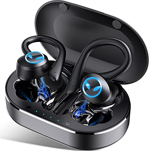 Donerton Écouteurs Bluetoth 5.1, IP7 Etanche Écouteur sans Fil Sport, Oreillette Bluetoth Son 3D Stéréo Casque avec Mic Intégré, Anti-Bruit CVC 8.0, Oreillettes Intra Auriculaires, Contrôle Tactile
